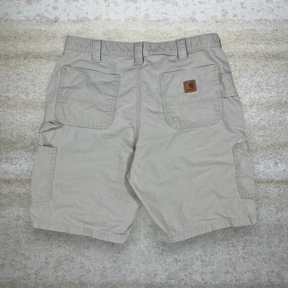 Carhartt Other - Vintage 90s Carhartt Carpenter Shorts 36x11 Relaxed Light Tan Cotton Dungarees